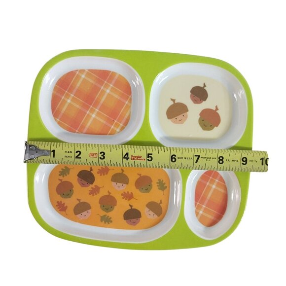 Target Holiday 08 Melamine Divided Plates Set of 4 Halloween Thanksgiving Xmas - Picture 15 of 16